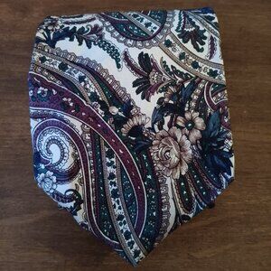 Stafford Mens Silk Tie- Paisley